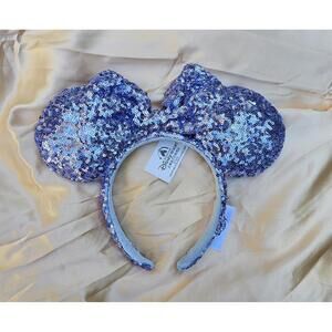 Disney Parks Minnie Ears Headband Blue Purple Sequin